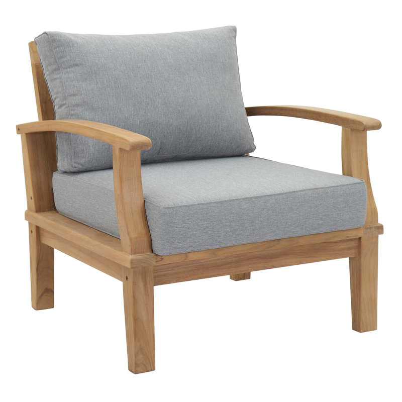 Elaina Teak Patio Chair with Cushion & Reviews Birch Lane